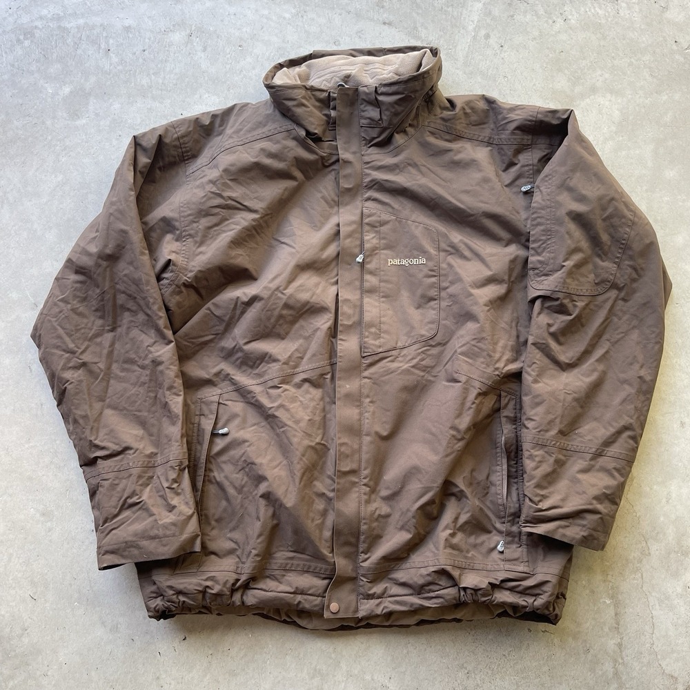 Vintage Patagonia Jacket Mens Large Brown Lined Outdoor Hiking Gorpcore 30400F6